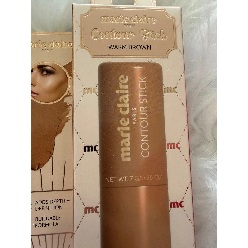 Marie Claire Paris Contour Stick Warm Brown Buildable Formula 0.25 oz New